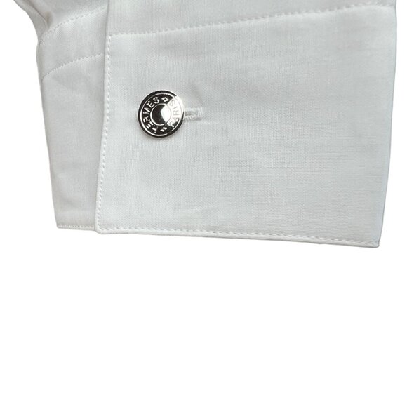 Hermes New Authentic Men's Layer Effect White Party Shirt 16/41 Made in France - Picture 6 of 10